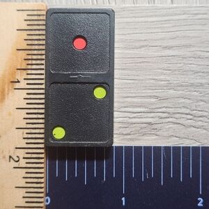 1:2 Vintage Whitman Replacement Domino Large Black Plastic Color Dots Dominoes